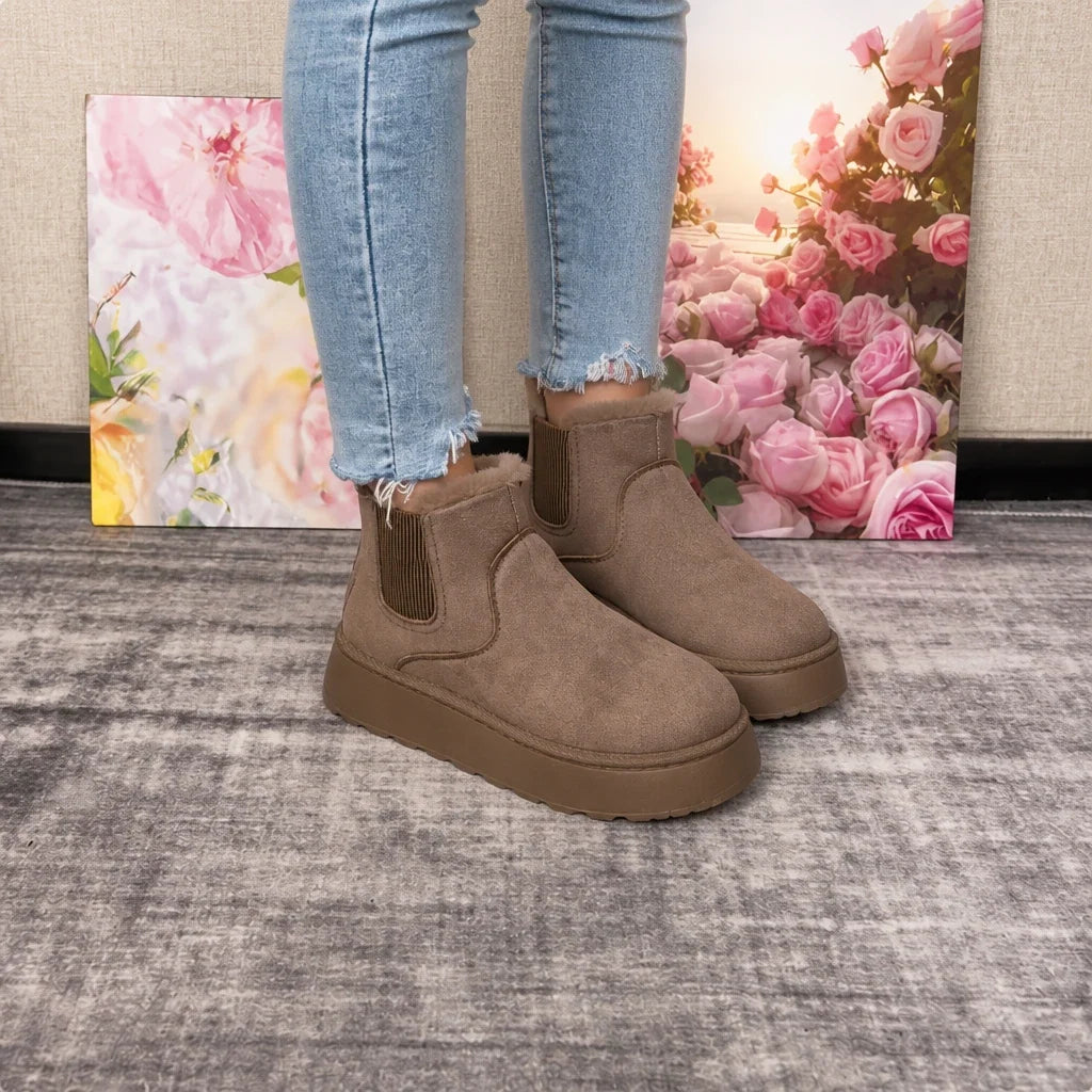 Snowelle | Plush-Lined Slip-On Ankle Boots