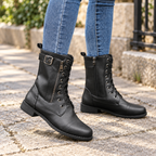 Amarah | Lace-Up Side-Zip Ankle Boots