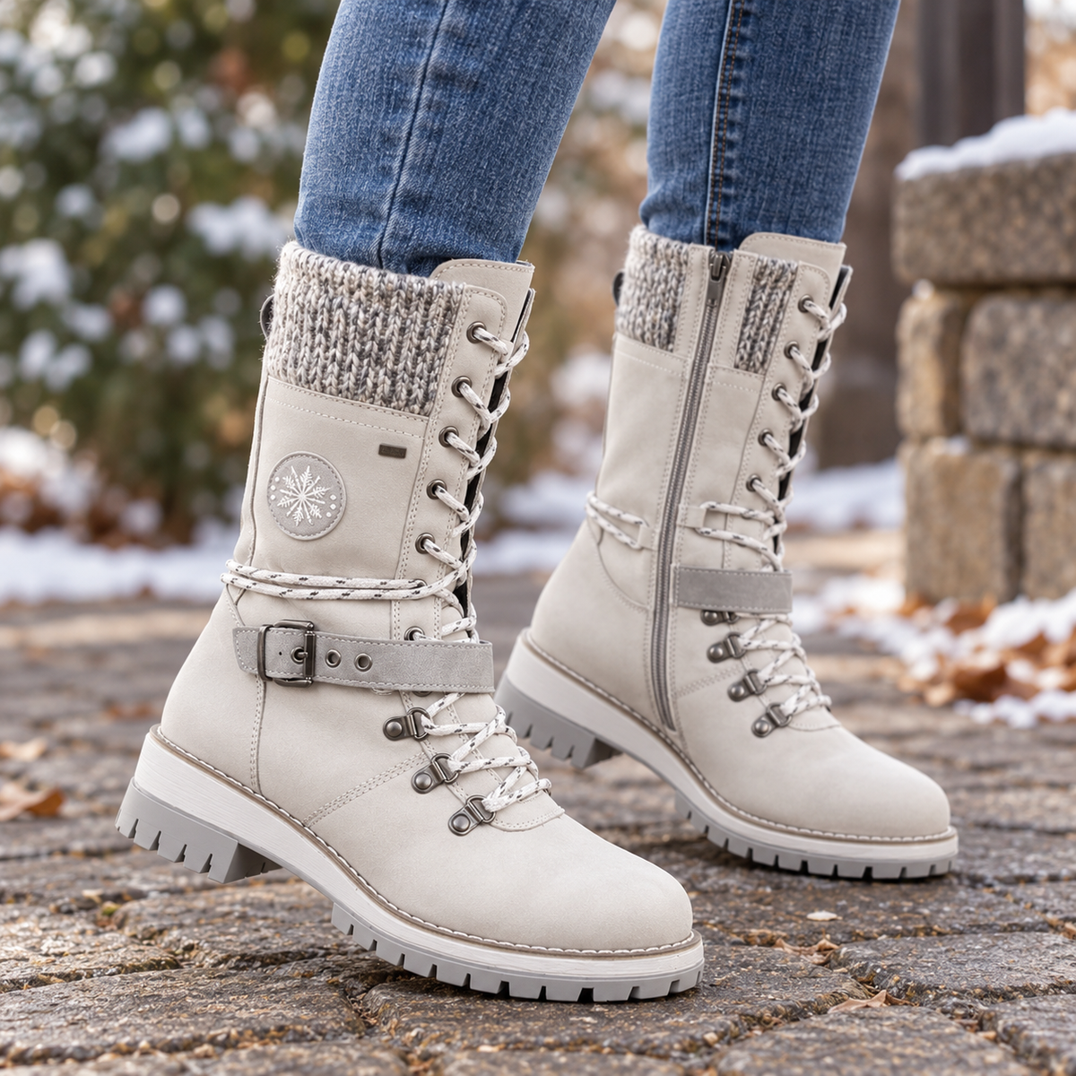 Snowlina | Adjustable Knee-High Insulated Snow Boots