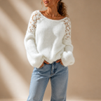 Wernbella | Lace-Knit Look Sweater That Looks Elevated, Not Plain