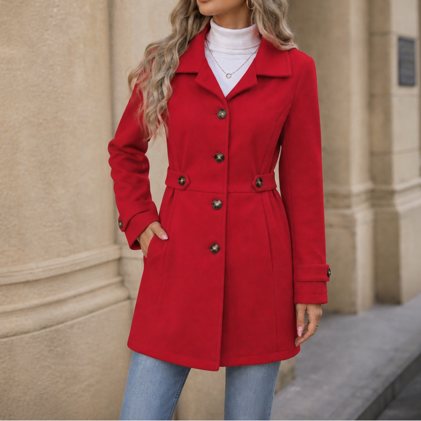 Vestalle | Belted Tailored Blend Trench Coat