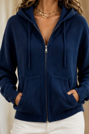 Wearnella | Hooded Oversized Knit Cardigan