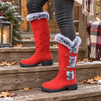 Frostella | Fur-Trimmed Suede Knee-High Winter Boots