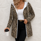 Wearbells | Reversible Leopard Print Hooded Coat