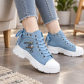 Breezara | Lace-Up Platform Sneaker Boots