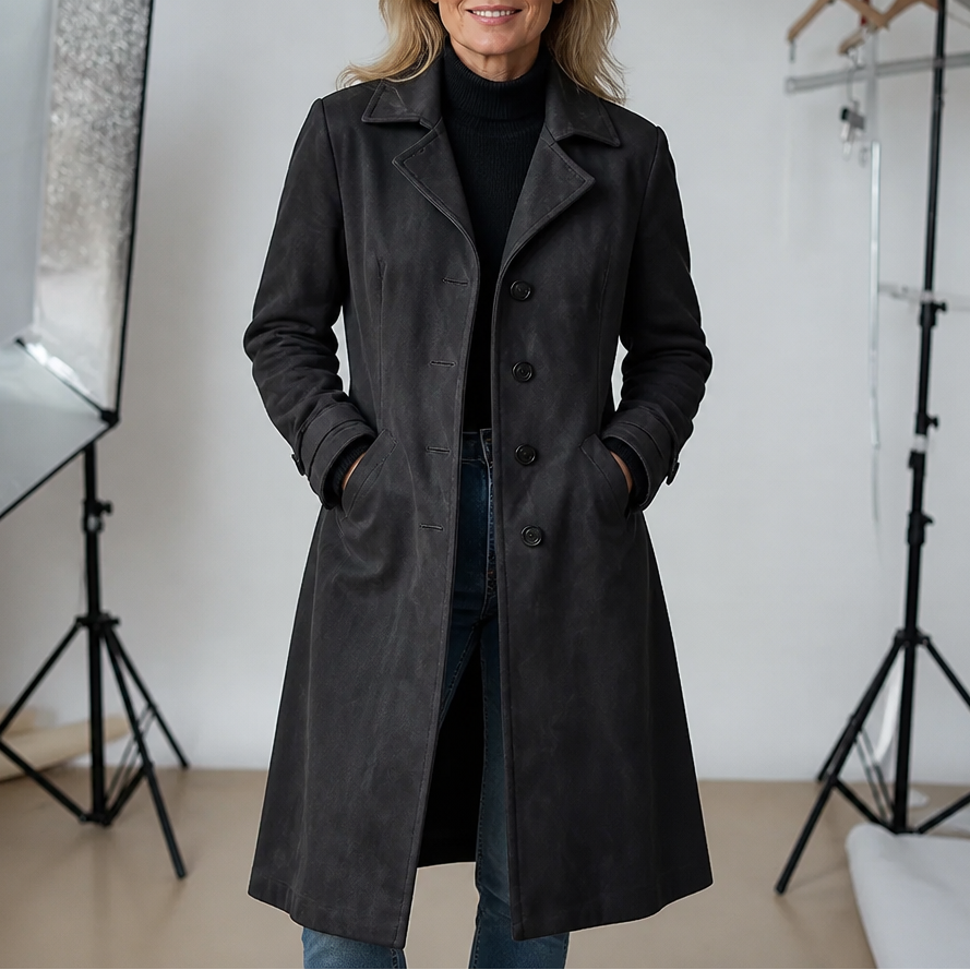 Draperie | Suede Trench That Moves With You, Not Around You