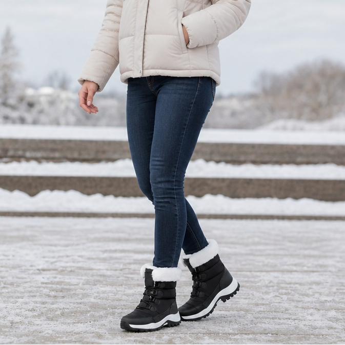 Cozywalk | Fleece-Lined Non-Slip Platform Snow Boots