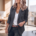 Poiseform | One-Button Stretch Tailored Blazer