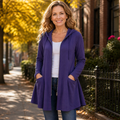 Wrapella | Hooded Longline Full-Zip Jacket