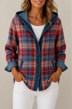 Havelyn | Denim-Trim Hooded Knit Cardigan