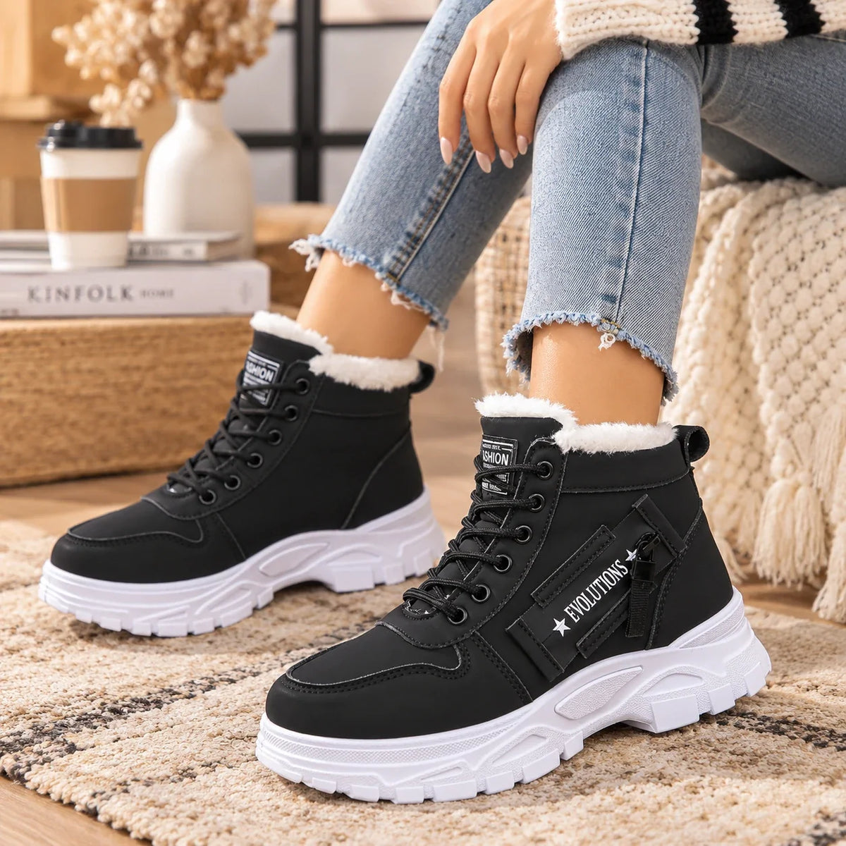 Veluna | Plush-Lined Winter Ankle Boots
