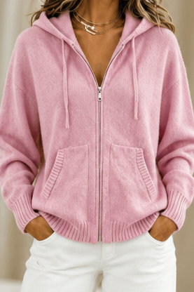 Wearnella | Hooded Oversized Knit Cardigan