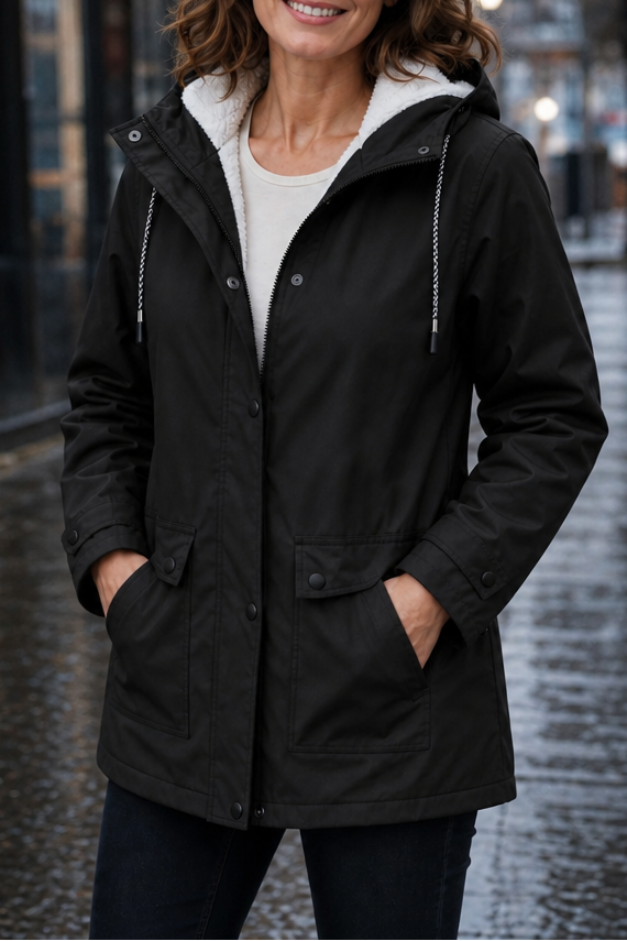 Windloft | Waterproof Plush-Lined Hooded Jacket