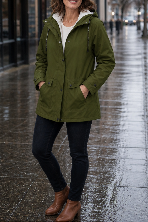 Windloft | Waterproof Plush-Lined Hooded Jacket