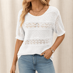Wovelle | Women's Textured Knit Top for Warm Days